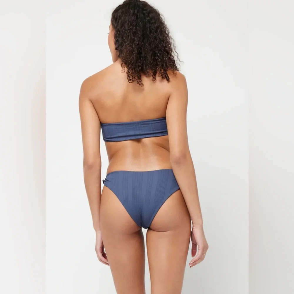 NWT L*Space Amal Classic Bottom in Slate Blue Gray Bikini Bottom